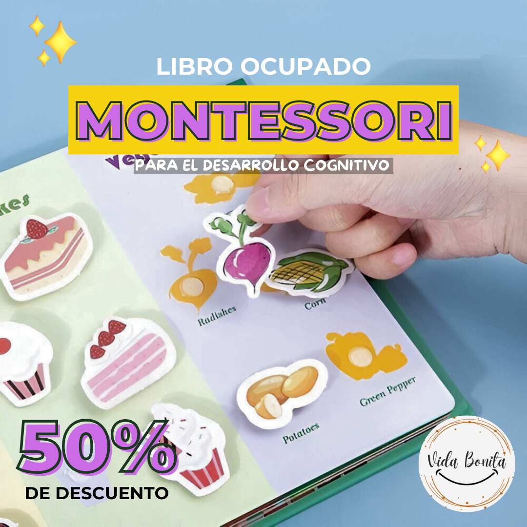 Libro Ocupado Montessori para el Desarrollo Cognitivo