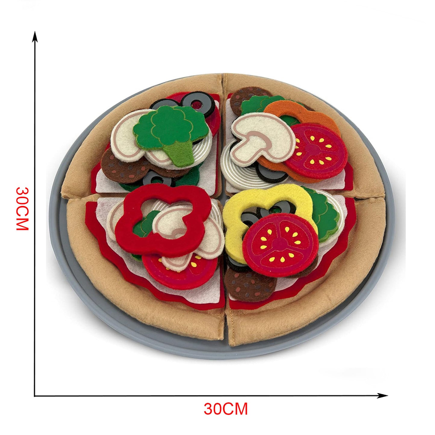 Juego Montessori de comida de fieltro para Pizza